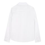 Boss Camicia Manica Lunga Tinta Unita con Logo per Bambino J52010 BIANCO BOSS 