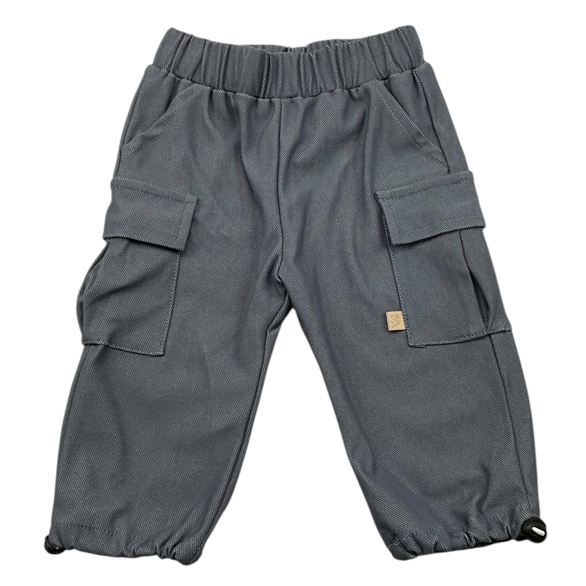 BAMBOOM+BABIES pantalone tinta unita con elastico in vita Blu per Neonato 693 BLU BAMBOOM+BABIES 