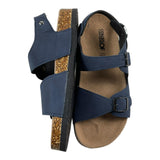Colors Of California Sandal Solid Color With Contrast Sole Blue For Kids