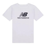 New Balance T-Shirt Girocollo Tinta Unita con Stampa Logo per Bambino LAKB0009 BIANCO NEW BALANCE 