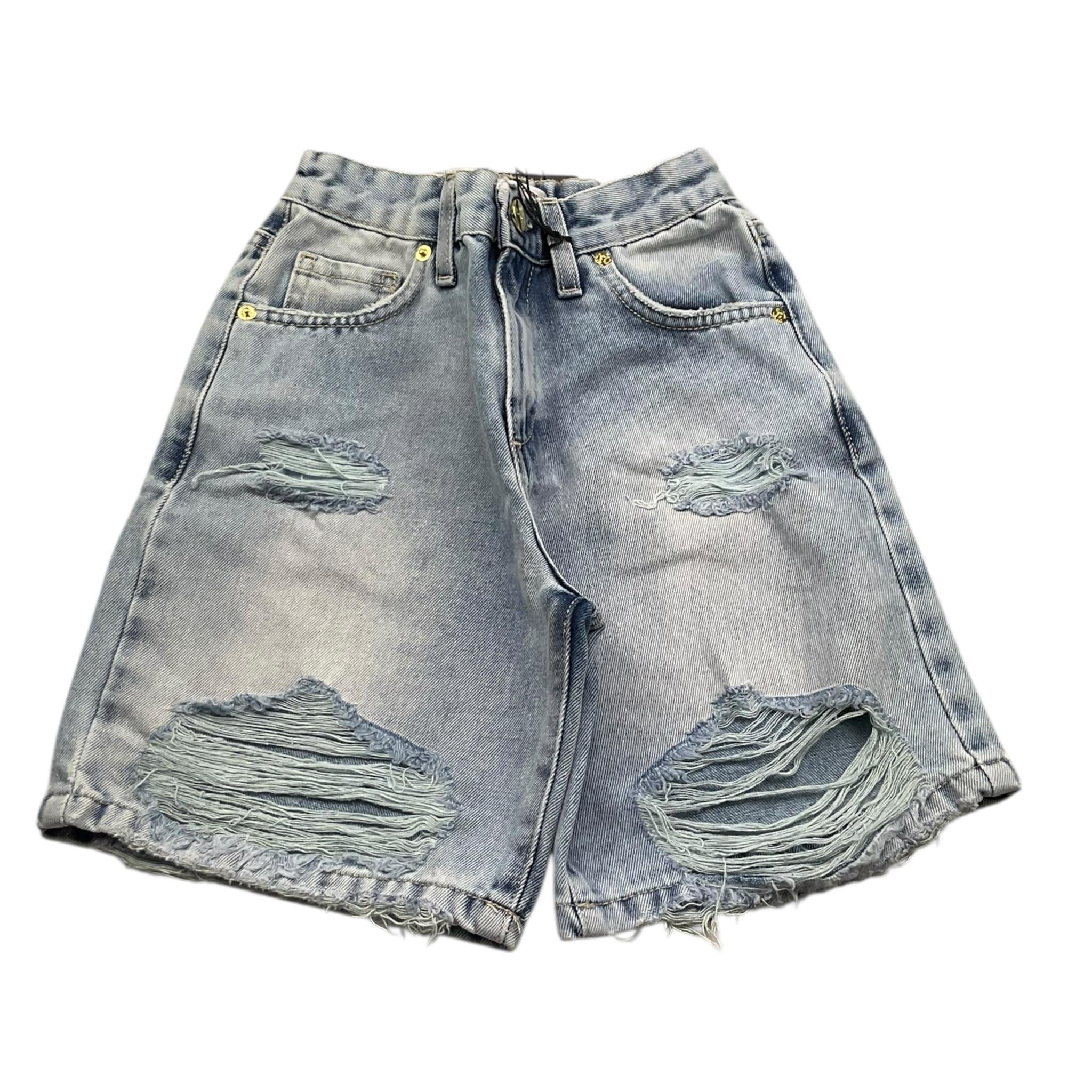 So Twee By Miss Grant Short In Denim Tinta Unita con Elastico In Vita per Bambina ST0027 AZZURRO SO TWEE BY MISS GRANT 
