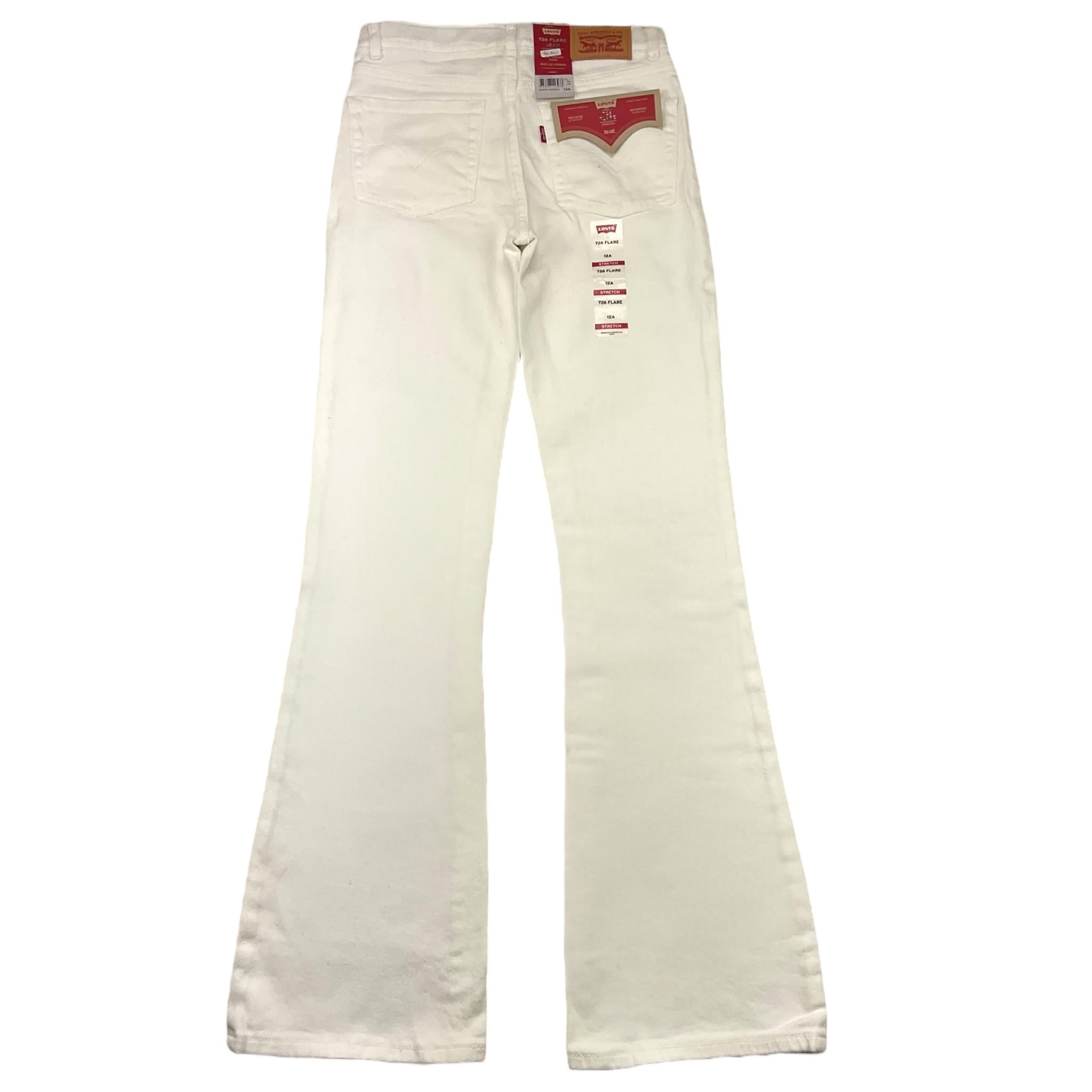 LEVIS jeans tinta unita modello zampa Bianco per Bambina 4EG970 BIANCO LEVIS 