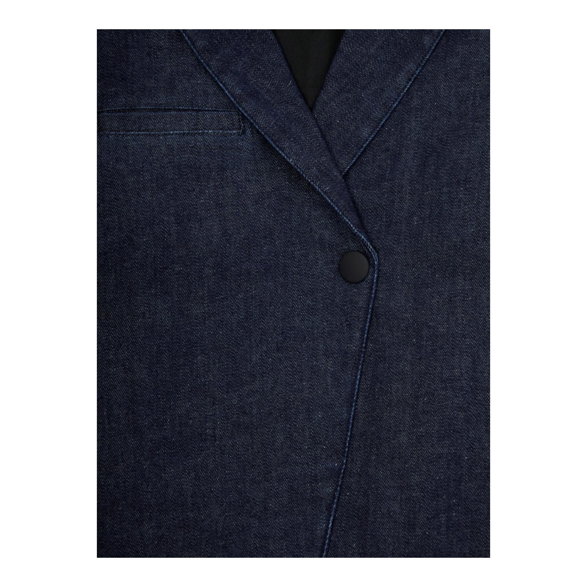 ASPESI giacca in denim tinta unita con bottone Blu per Bambino F24004GBJ0046 BLU ASPESI 