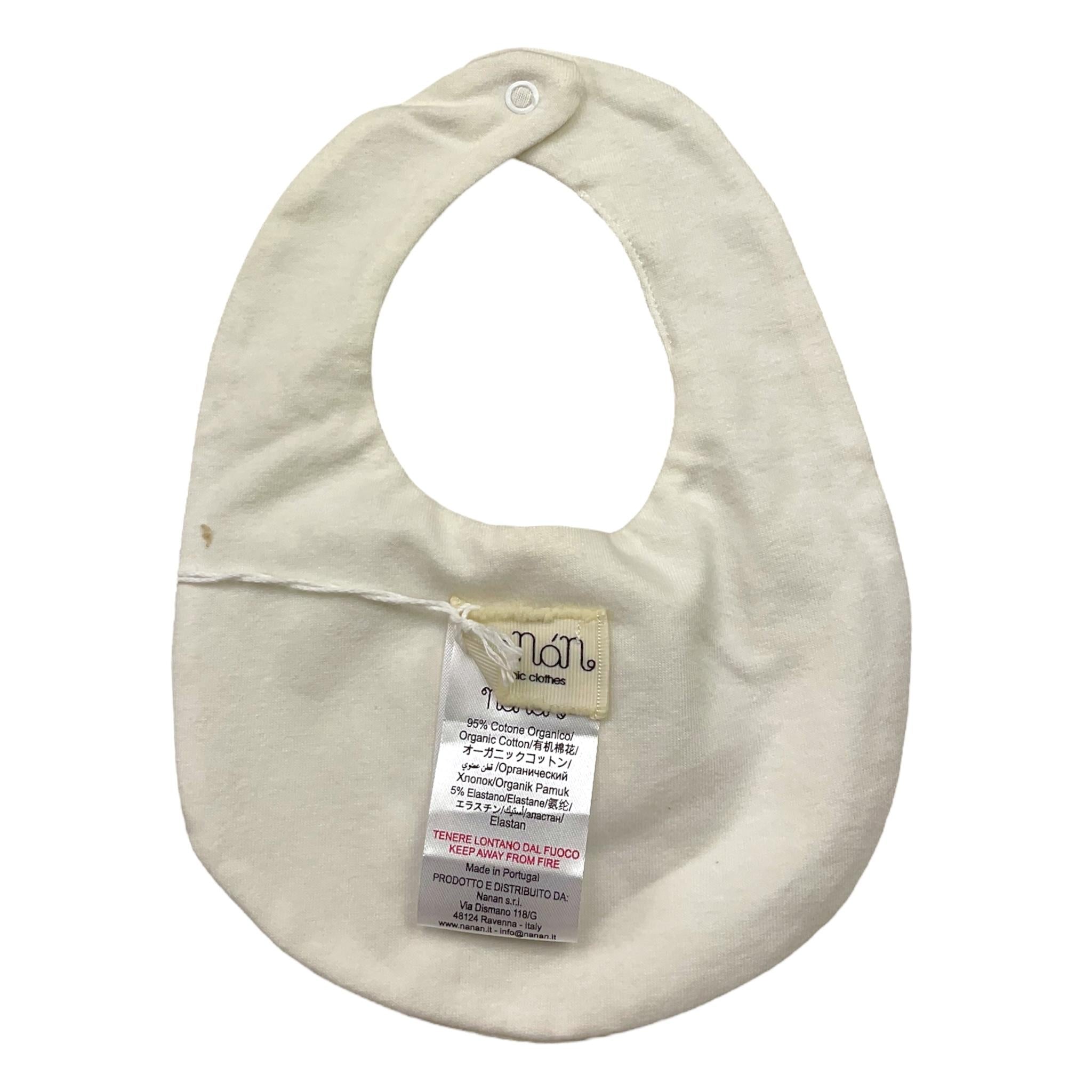 NANAN bavetta tinta unita con stampa  Bianco per Neonato I24159BB BIANCO NANAN 