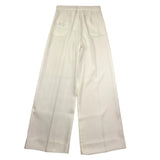 Elisabetta Franchi Palazzo Pants Solid Color With White Applications For Girls