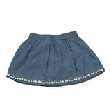 Losan Baby Girl Solid Color Denim Culotte Skirt Light Blue