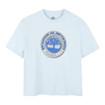 Timberland T-Shirt Girocollo Tinta Unita con Stampa per Bambino T60438 AZZURRO TIMBERLAND 