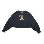 MOSCHINO felpa tinta unita girocollo con stampa Nero per Bambina HDF06E NERO MOSCHINO 