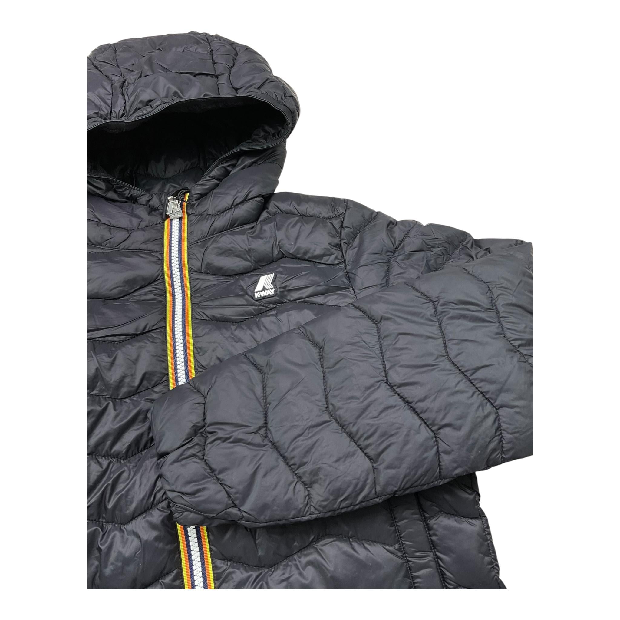 K-WAY giubbino tinta unita con cappuccio Nero per Bambino K6116FW NERO K-WAY 