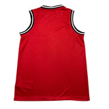 Diadora Solid Color Crew Neck Tank Top With Red Logo Print For Boys