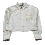 Gaelle Camicia Manica Lunga Tinta Unita con Strass per Bambina 2745CY00360XX AVORIO GAELLE 