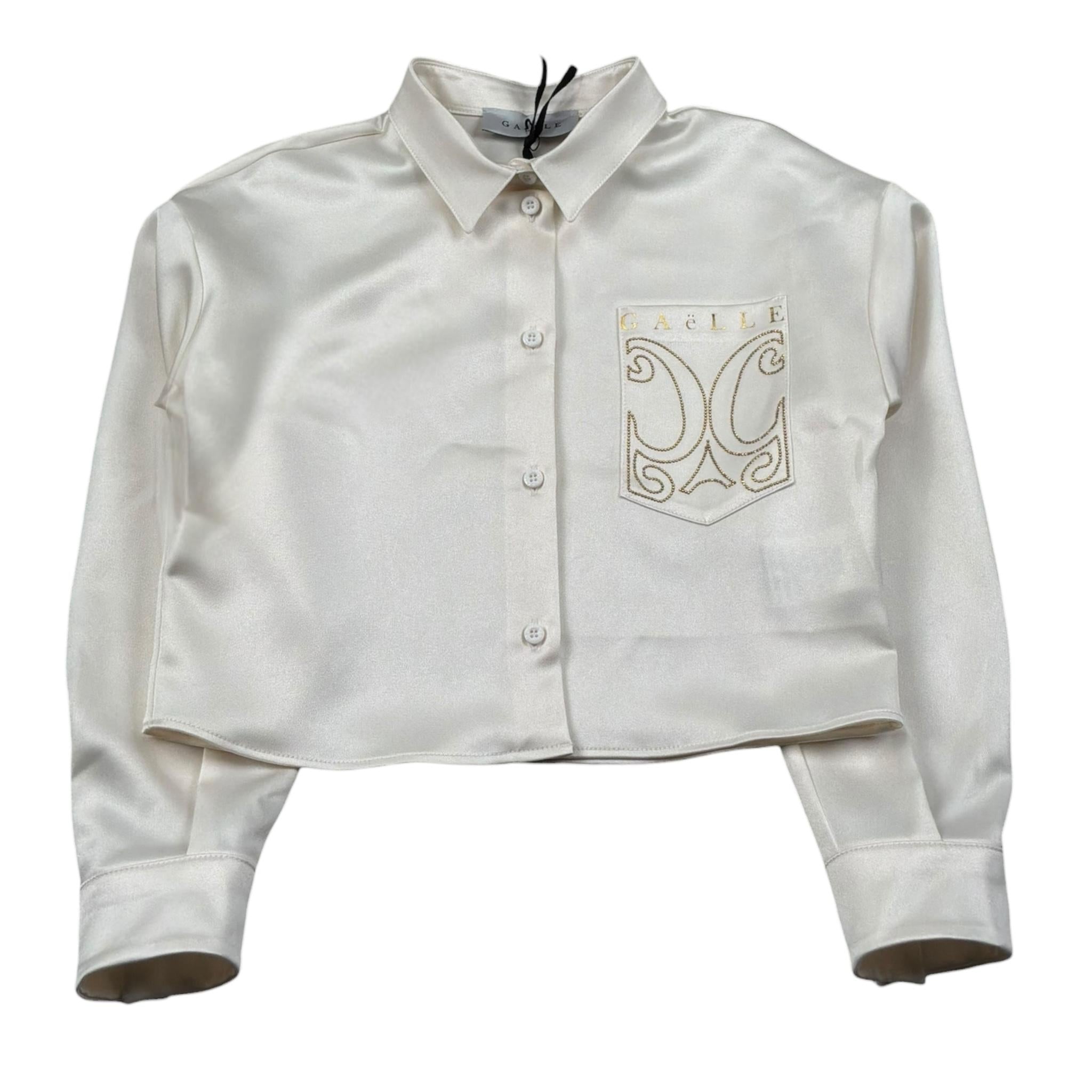 Gaelle Camicia Manica Lunga Tinta Unita con Strass per Bambina 2745CY00360XX AVORIO GAELLE 