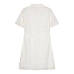 Michael Kors Abito Mezza Manica Tinta Unita con Ricami per Bambina R30295X BIANCO MICHAEL KORS 