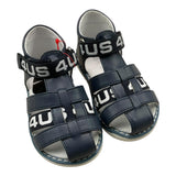 Cesare Paciotti Sandals Solid Color With Blue Logo Print For Baby Girl