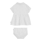 Boss Set Abito-Coulotte Tinta Unita per Neonata J52183 BIANCO BOSS 