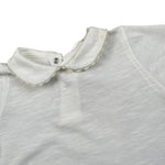 Lalalu' T-Shirt Tinta Unita con Colletto per Neonata TSL11P BIANCO LALALU' 