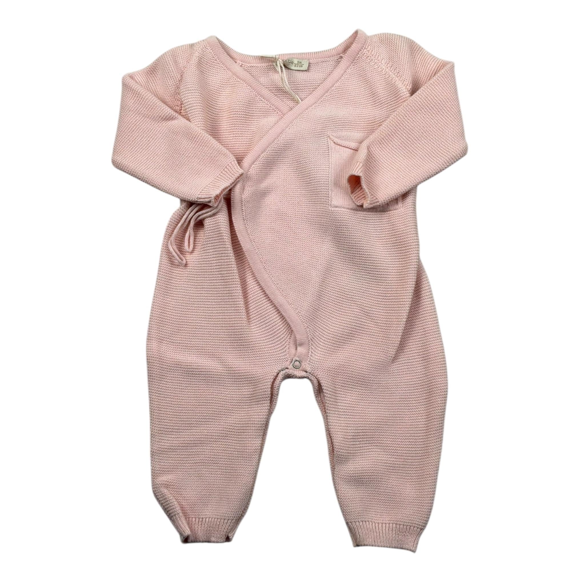 Wedoble Tutina Manica Lunga Tinta Unita per Neonata V2403346B ROSA WEDOBLE 