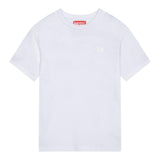 Diesel T-Shirt Girocollo Tinta Unita con Logo per Bambino J02276 BIANCO DIESEL 