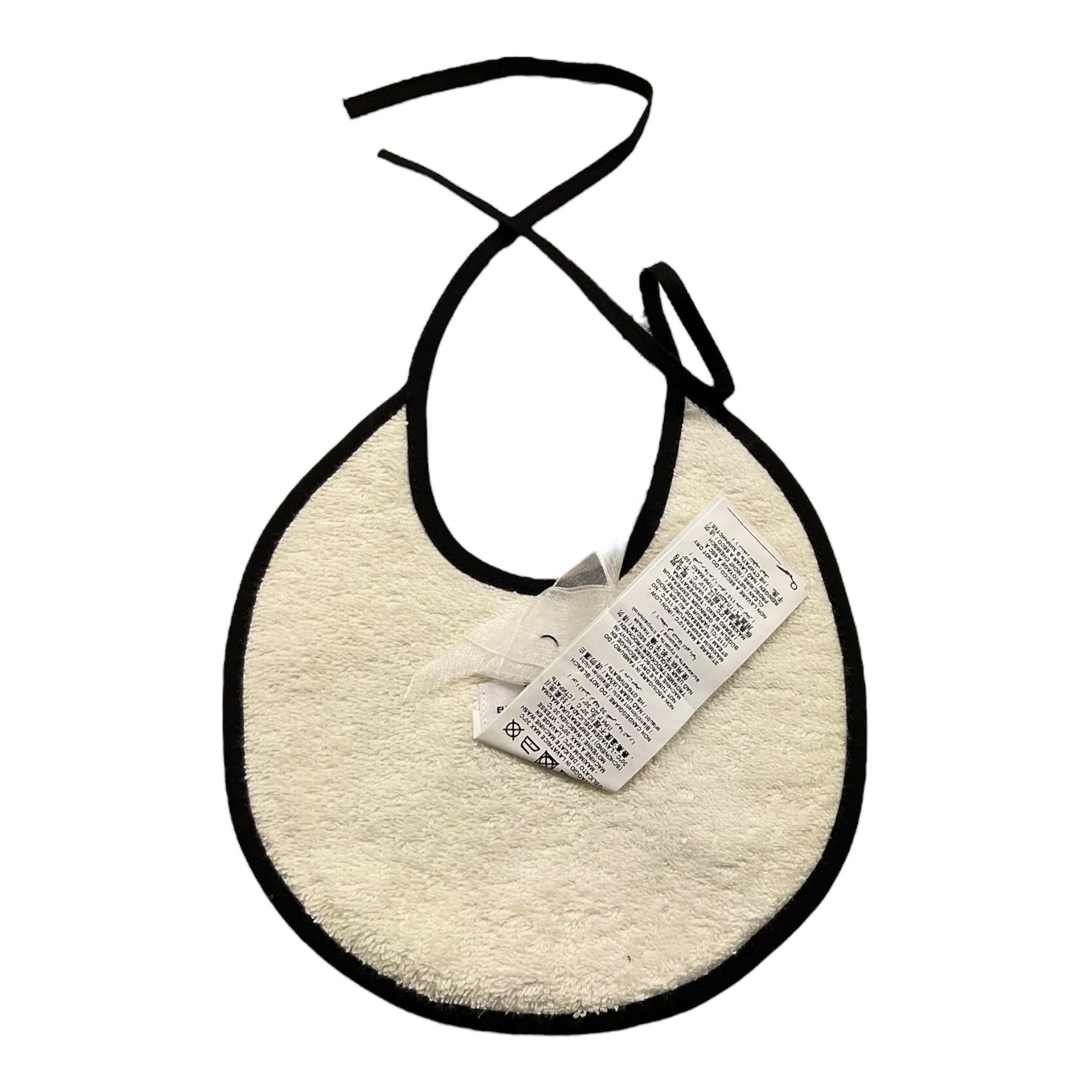 ELISABETTA FRANCHI bavetta tinta unita con logo Panna per Neonata ENBA09 PANNA ELISABETTA FRANCHI 