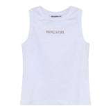 Patrizia Pepe Canotta Tinta Unita con Brillantini per Bambina 7M0813 BIANCO PATRIZIA PEPE 