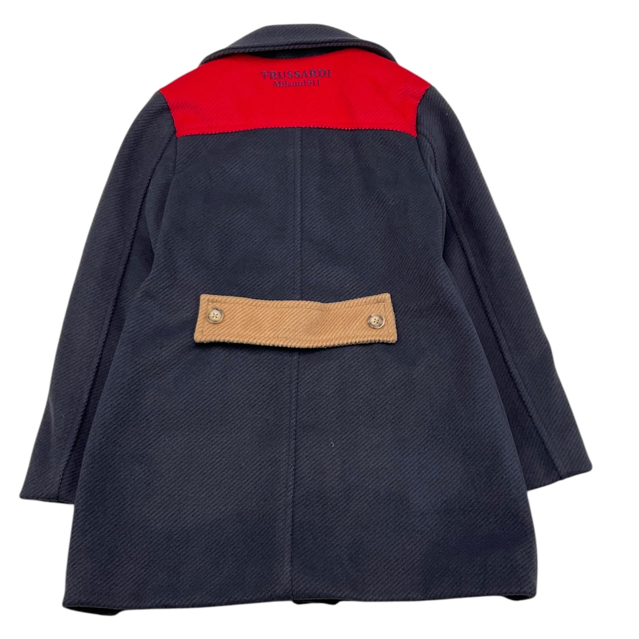 TRUSSARDI cappotto tinta unita con taschini in contrasto Blu per Bambina TGA25061CP BLU TRUSSARDI 