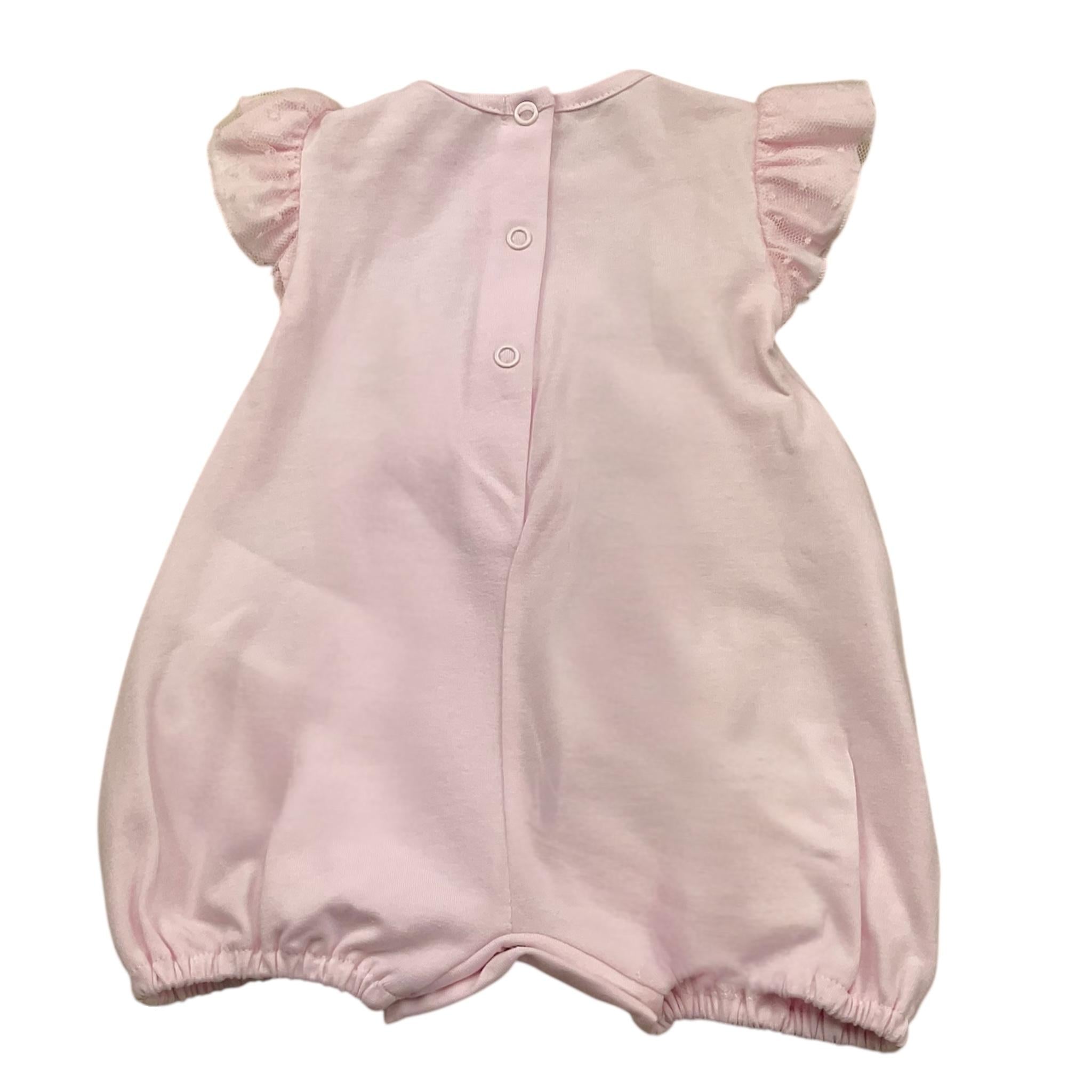 Le Bebe' Pagliaccetto Tinta Unita con Paillettes per Neonata LBG5603 ROSA LE BEBE' 