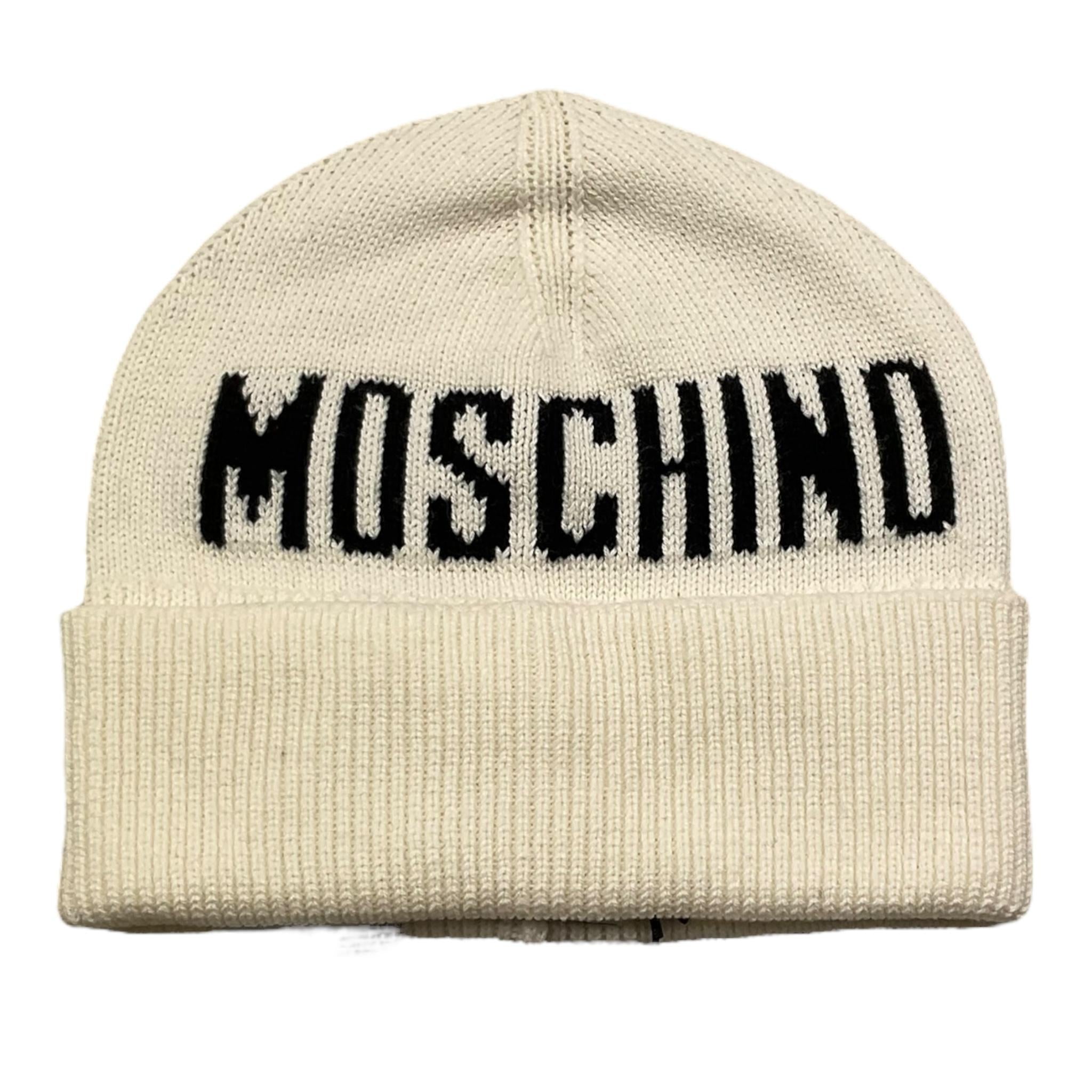MOSCHINO cappello tinta unita con logo Panna per Bambino HUX02F PANNA MOSCHINO 