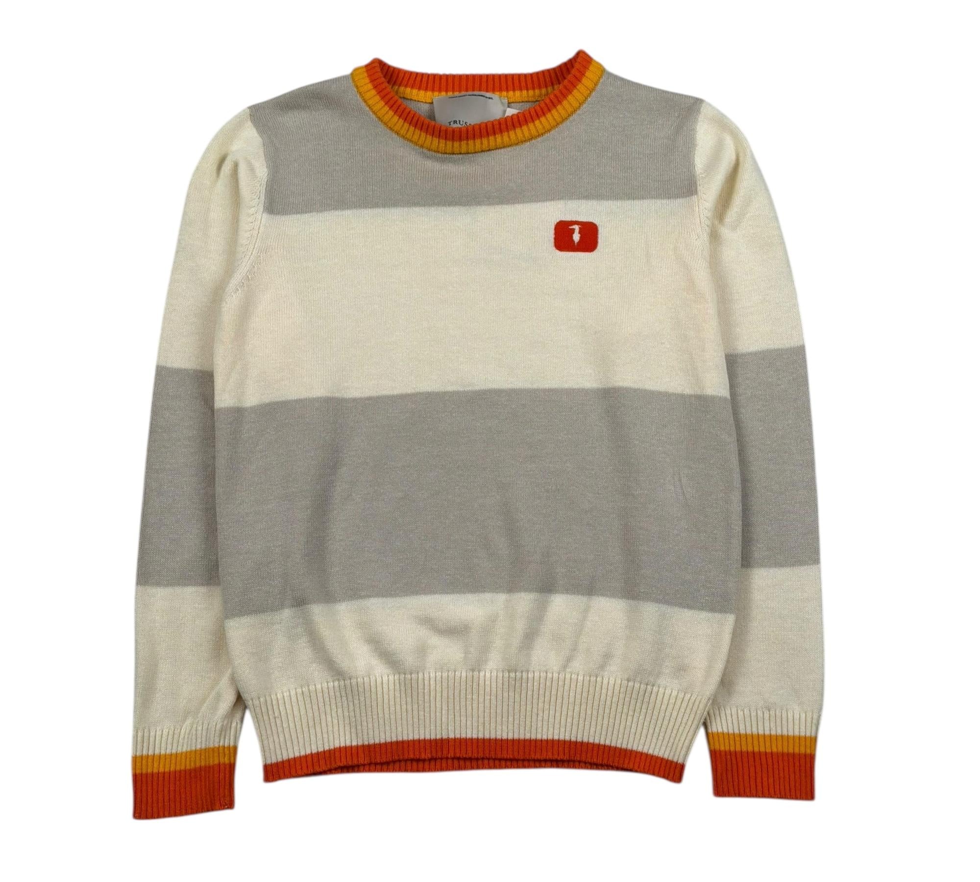 Trussardi Maglia Girocollo Bicolore per Bambino TBP26084MA BEIGE TRUSSARDI 