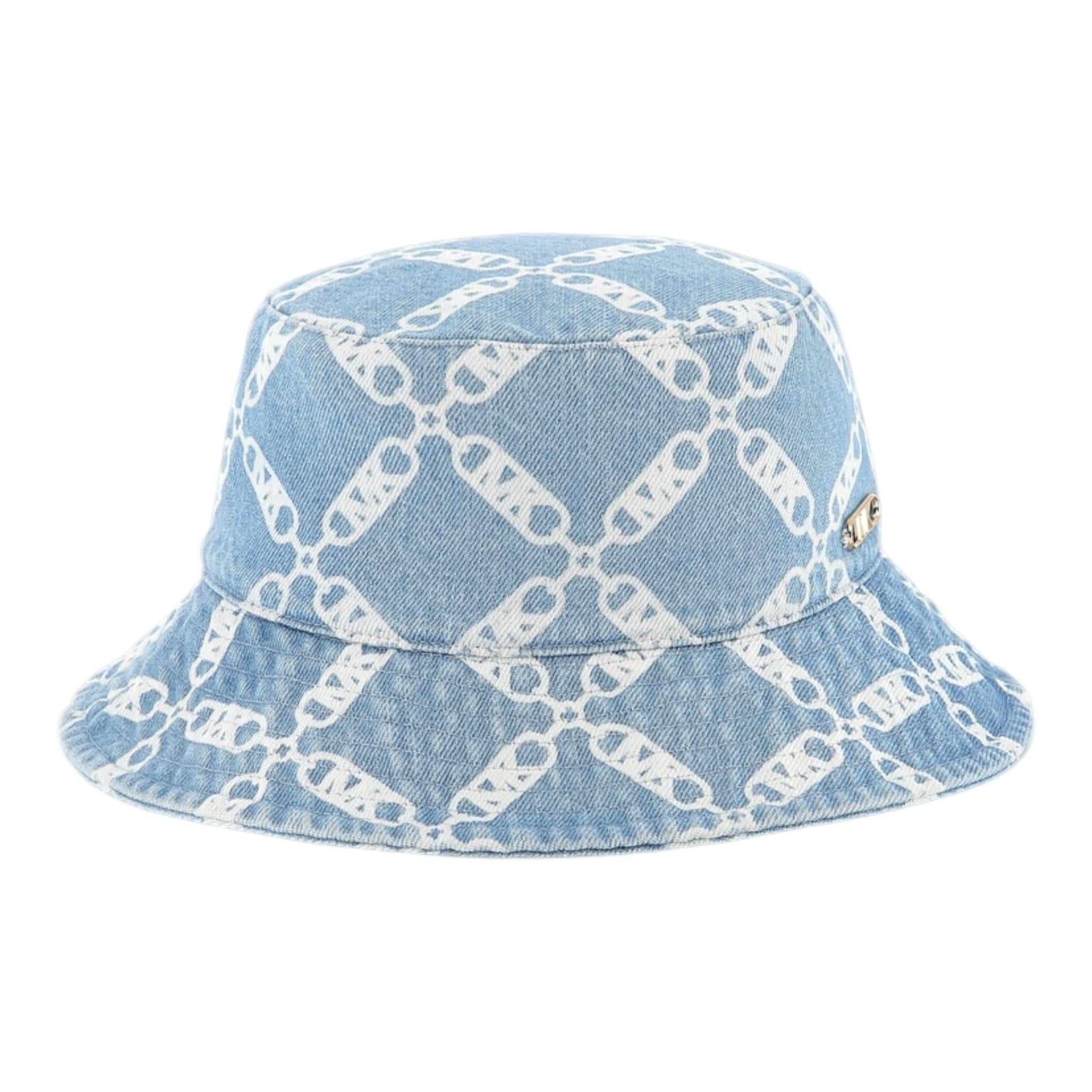 Michael Kors Cappello Tinta Unita In Denim Logato per Bambina R30422XX AZZURRO MICHAEL KORS 