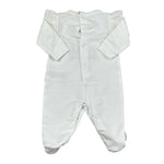Nanan Tutina tinta unita con Ricami Bianco per Neonata E24418 BIANCO NANAN 