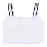 Twinset Plain Top With Bow And Logo Straps White For Girls