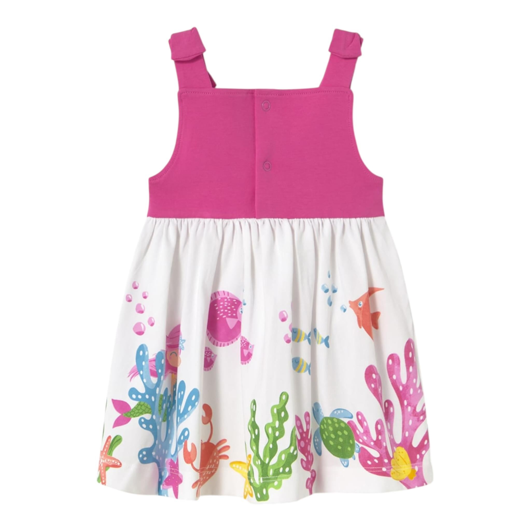 Mayoral Abito Giromanica Bicolore Bianco per Bambina 1924J BIANCO MAYORAL 