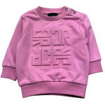 John Richmond Felpa Chiusa Girocollo Tinta Unita per Neonata RIP26029FE ROSA JOHN RICHMOND 