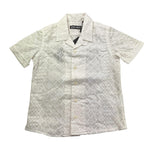 Antony Morato Camicia Tinta Unita con Fantasia Mezza Manica per Bambino MKSS00073 BIANCO ANTONY MORATO 