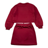 NAICE gompleto 2pz felpa-gonna tinta unita  Bordeaux per Bambina 24215 BORDEAUX NAICE 