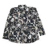 Yes London Long Sleeve Shirt Solid Color With Black Pattern For Boys