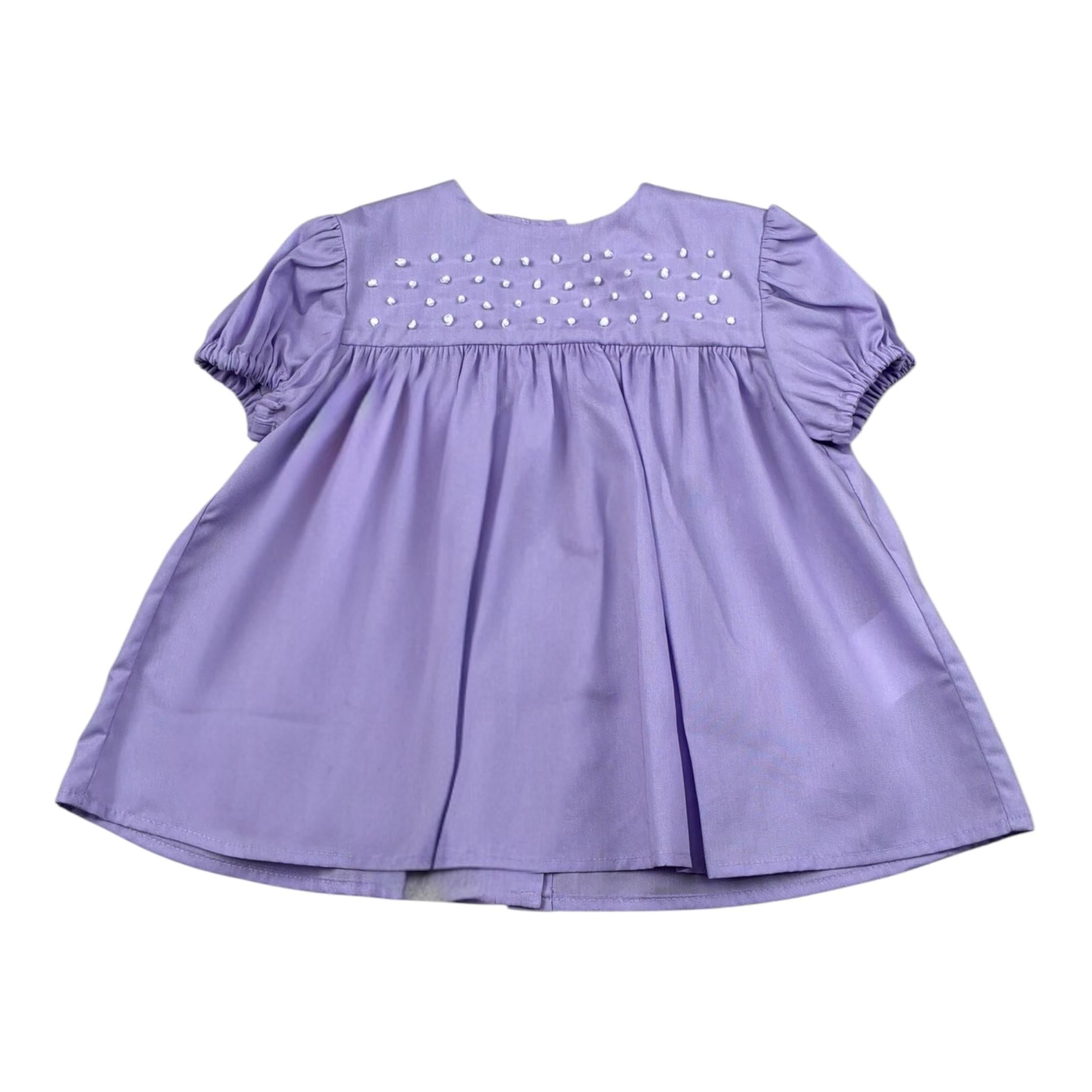 Ilfarobimbi Abito Tinta Unita Mezza Manica per Neonata IFN50150 LILLA ILFAROBIMBI 