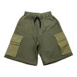 Aspesi Bermuda Shorts In Solid Color Tracksuit With Elastic Waist Green For Boys
