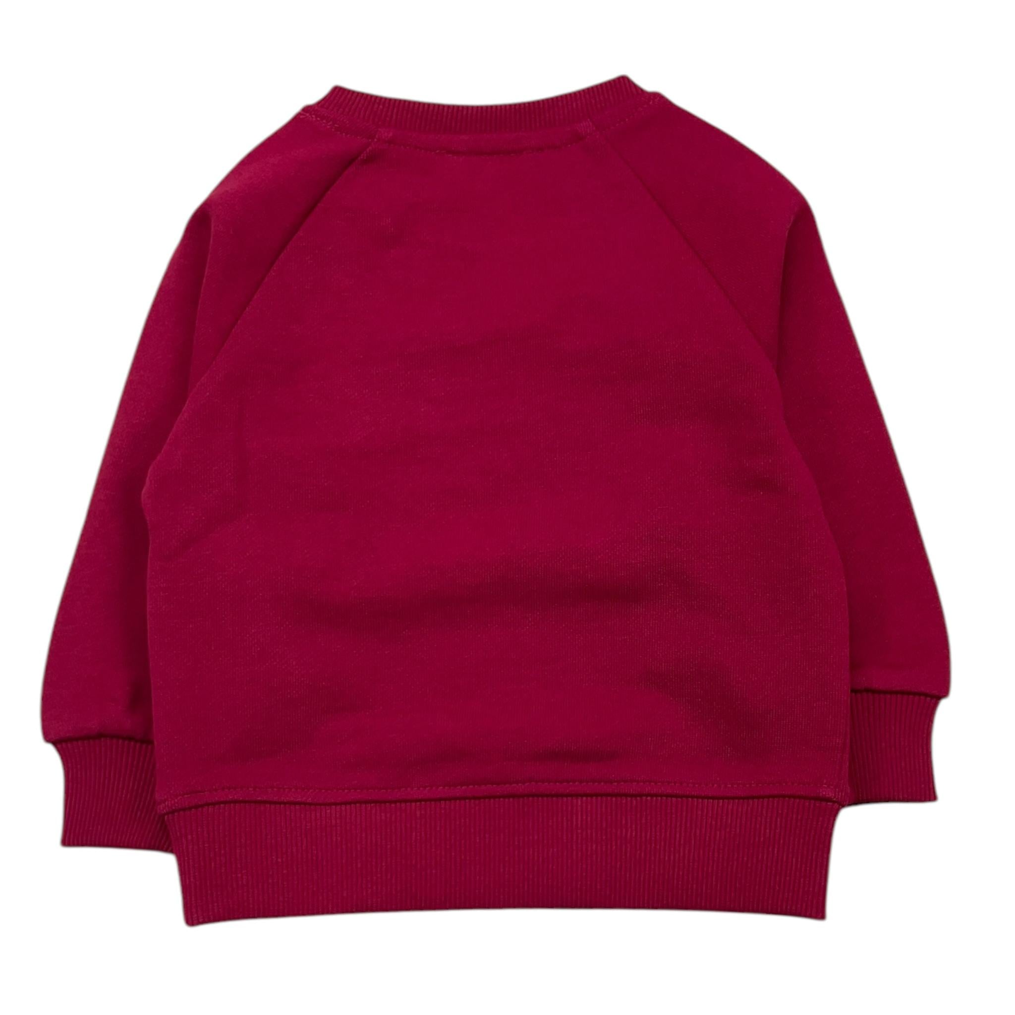 JOHN RICHMOND felpa chiusa girocollo tinta unita con stampa Bordeaux per Neonata RIA25079FE BORDEAUX JOHN RICHMOND 