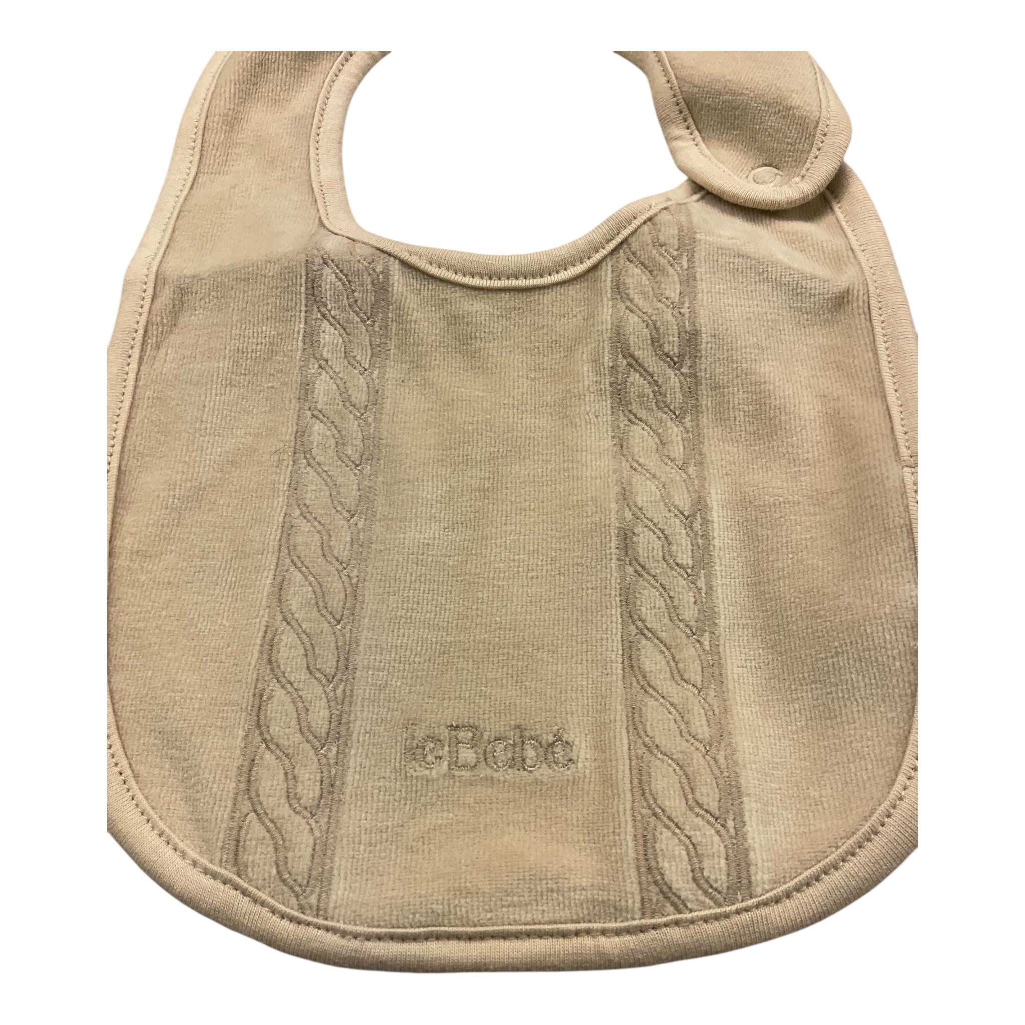 LE BEBE' bavetta tinta unita con ricami Beige per Neonato LBB5094 BEIGE LE BEBE' 