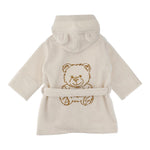 MOSCHINO accappatoio tinta unita con stampa Bianco per Bambino MUX04XLGA20 BIANCO MOSCHINO 