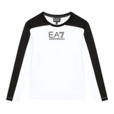 EMPORIO ARMANI shirt girocollo tinta unita con stampa Bianco per Bambino 6RBT65 BIANCO EMPORIO ARMANI 