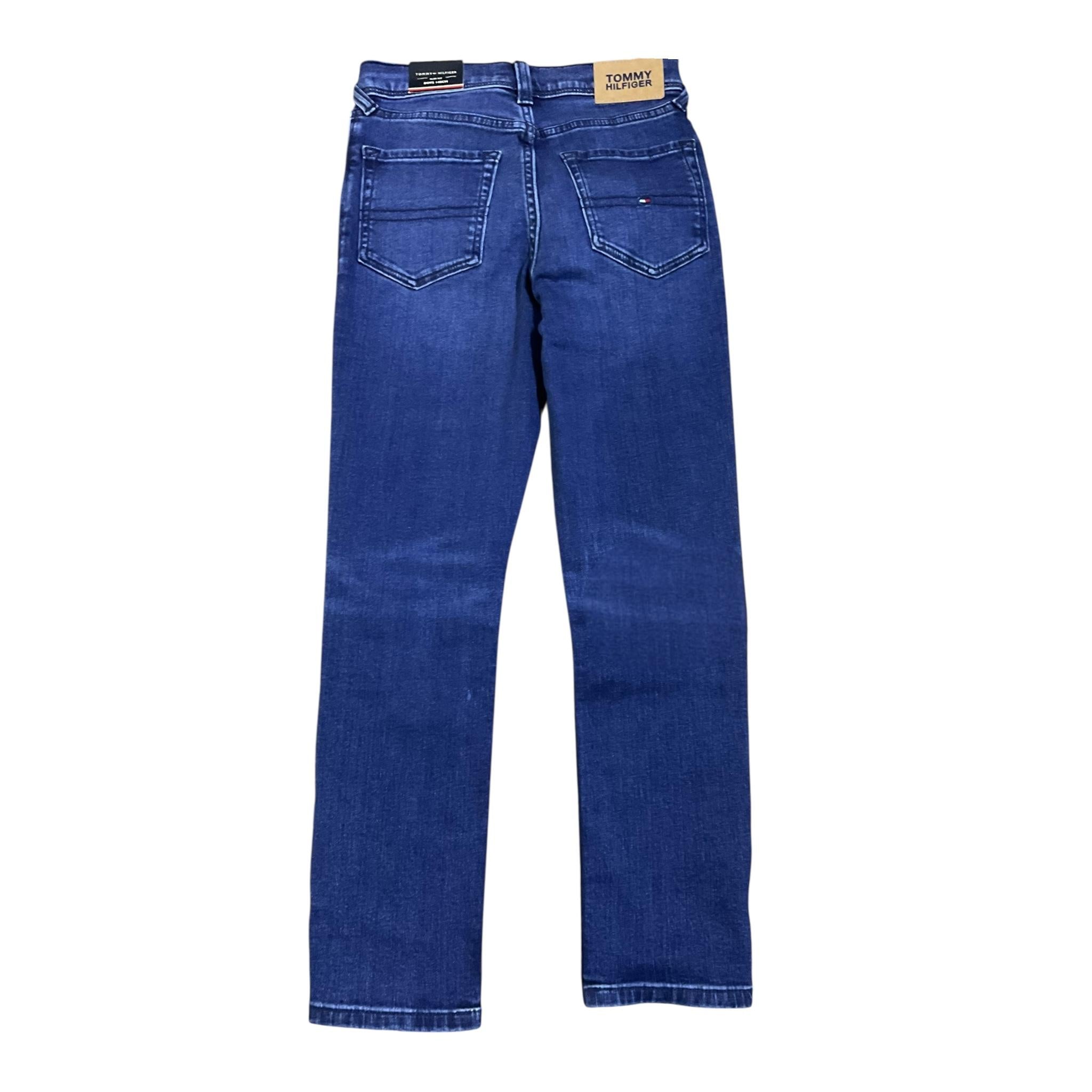 Tommy Hilfiger Jeans Tinta Unita con Girovita Regolabile per Bambino KB0KB09041 BLU TOMMY HILFIGER 