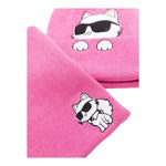 KARL LAGERFELD set cappello-scaldacollo tinta unita Rosa per Bambina Z30333 ROSA KARL LAGERFELD 