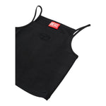 Diesel Canotta Bretelline Tinta Unita con Stampa Brillantinata per Bambina J02201X NERO DIESEL 