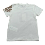 M+E' T-Shirt Girocollo tinta unita con Stampe Panna per Bambino UEM0484X PANNA M+E' 