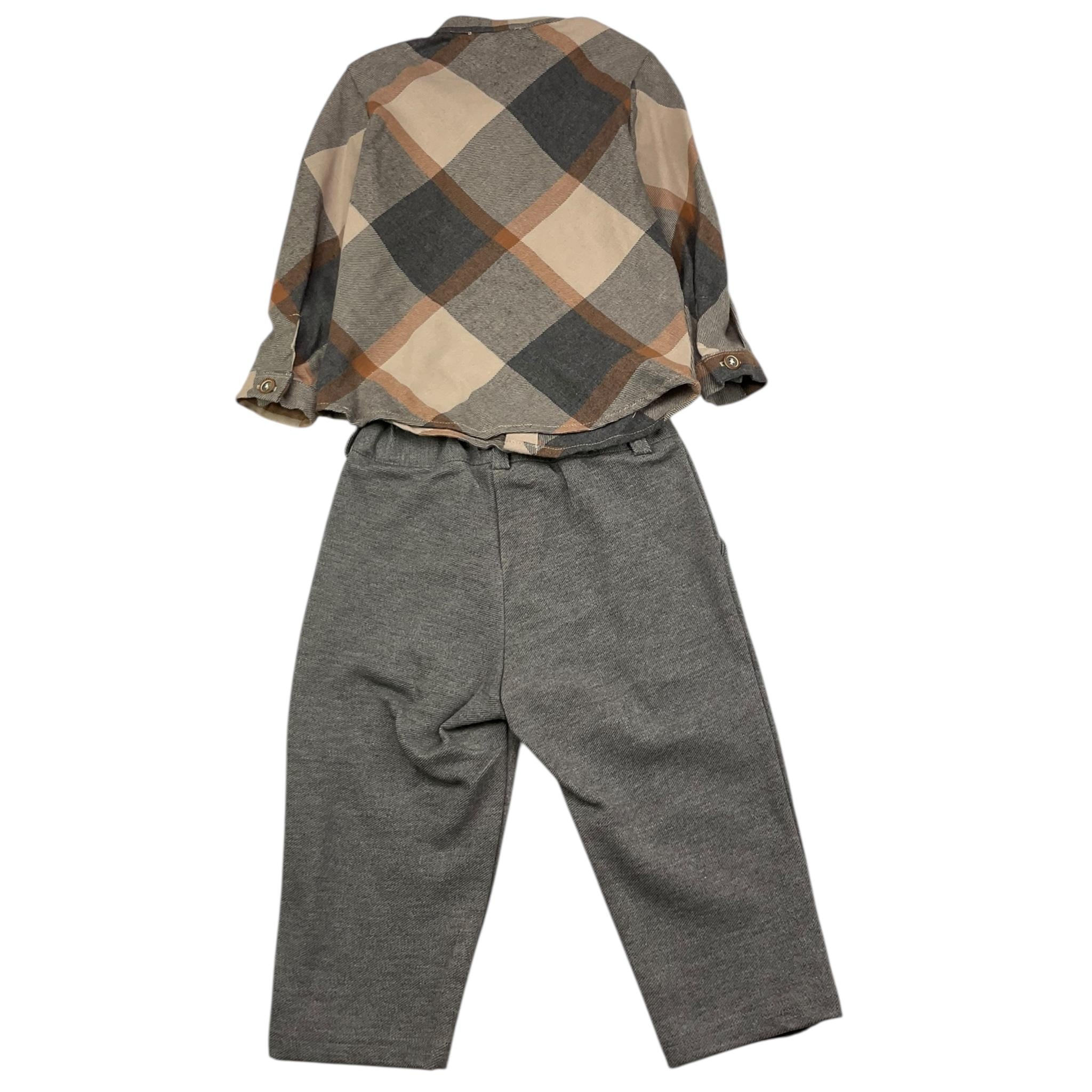 BARCELLINO completo 2 pezzi camicia-pantalone Grigio per Neonato 4676 GRIGIO BARCELLINO 