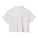 Mayoral Camicia Mezza Manica tinta unita Bianco per Bambina 6144 BIANCO MAYORAL 