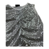 Marc Ellis Top Giromanica Tinta Unita con Paillettes per Bambina JMJTP01185 ARGENTO MARC ELLIS 
