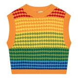 N°21 Multicolor Vest With Multicolor Embroidery For Girls